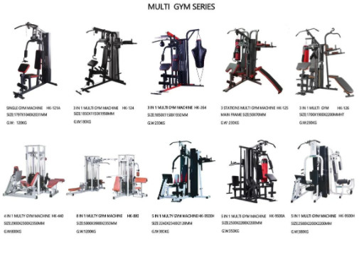 1200kg máquina 3800*3900*2350mm do Gym da estação do aço 8 multi